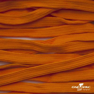Шнур плетеный (плоский) d-12 мм, (уп.90+/-1м), 100% полиэстер, цв.267 - оранжевый - купить в Костроме. Цена: 8.62 руб.