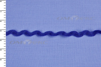 Тесьма плетеная "Вьюнчик"/синий - купить в Костроме. Цена: 40.72 руб.