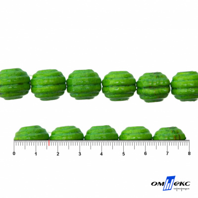 0309-Бусины деревянные "ОмТекс", 16 мм, упак.50+/-3шт, цв.019-зеленый - купить в Костроме. Цена: 62.22 руб.
