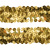 Тесьма с пайетками D16, шир. 30 мм/уп. 25+/-1 м, цвет золото - купить в Костроме. Цена: 1 098.48 руб.