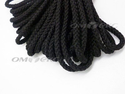 Шнур В-035 4 мм круп.плетение 100 м черный - купить в Костроме. Цена: 156.40 руб.