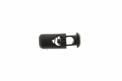 8108 Фиксатор пластиковый "Бочонок", 20х8 мм, цвет чёрный - купить в Костроме. Цена: 1.31 руб.
