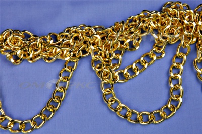 Цепь металл декоративная №11 (17*13) золото (10+/-1 м)  - купить в Костроме. Цена: 1 341.87 руб.
