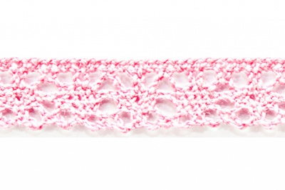 Тесьма кружевная 0621-1607, шир. 15 мм/уп. 20+/-1 м, цвет 096-розовый - купить в Костроме. Цена: 302.42 руб.
