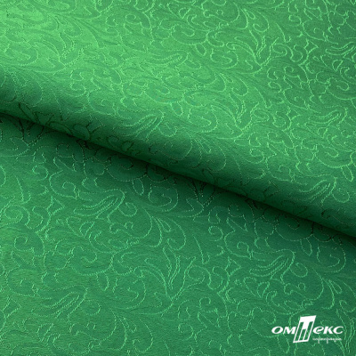 Ткань жаккард королевский, 100% полиэстр 180 г/м 2, шир.150 см, цв-зеленый - купить в Костроме. Цена 293.39 руб.