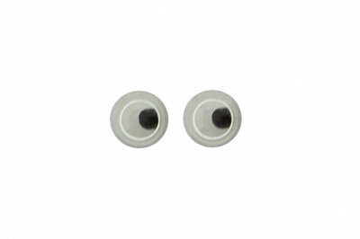 Глазки для игрушек, круглые, с бегающими зрачками, 3 мм/упак.100+/-5 шт, цв. -черно-белые - купить в Костроме. Цена: 25.40 руб.