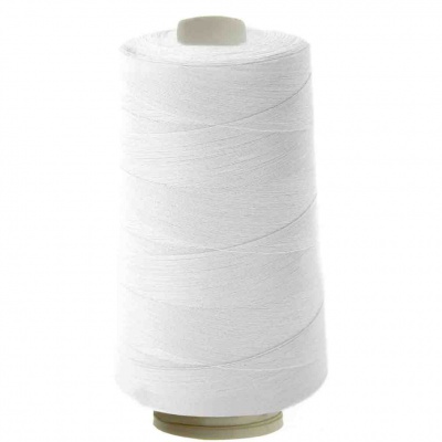 Швейные нитки (армированные) 28S/2, нам. 2 500 м, цвет белый - купить в Костроме. Цена: 148.95 руб.