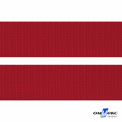 Красный- цв.171 -Текстильная лента-стропа 550 гр/м2 ,100% пэ шир.20 мм (боб.50+/-1 м) - купить в Костроме. Цена: 318.85 руб.