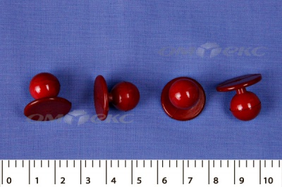 Пуговица поварская "Пукля", 10 мм, цвет красный - купить в Костроме. Цена: 2.28 руб.