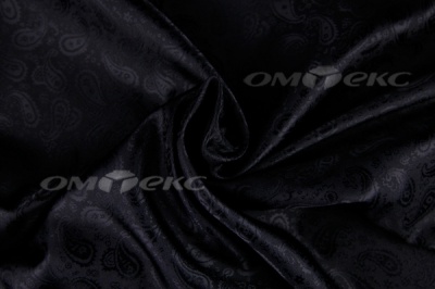 Ткань подкладочная жаккард Р14098, чёрный, 85 г/м2, шир. 150 см, 230T - купить в Костроме. Цена 166.45 руб.