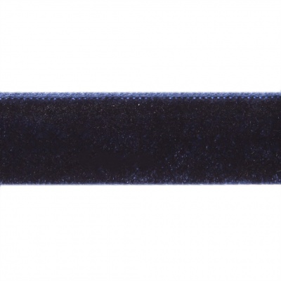 Лента бархатная нейлон, шир.12 мм, (упак. 45,7м), цв.180-т.синий - купить в Костроме. Цена: 411.60 руб.