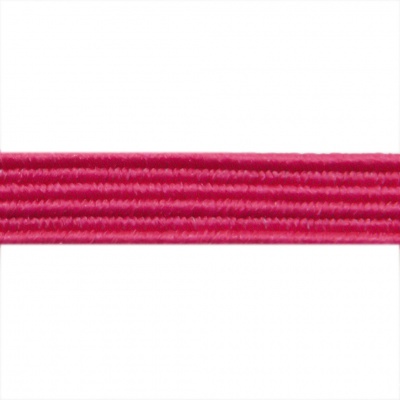 Резиновые нити с текстильным покрытием, шир. 6 мм ( упак.30 м/уп), цв.- 84-фуксия - купить в Костроме. Цена: 155.22 руб.