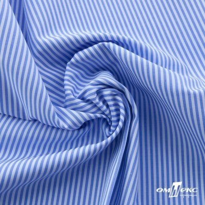 Ткань сорочечная Полоска Кенди, 115 г/м2, 58% пэ,42% хл, шир.150 см, цв.2-голубой, (арт.110) - купить в Костроме. Цена 306.69 руб.