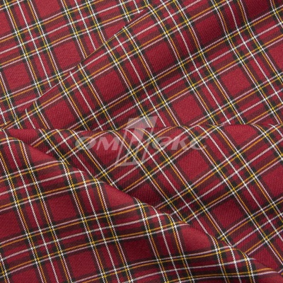Ткань костюмная клетка 24379 2012, 230 гр/м2, шир.150см, цвет бордовый/бел/жел - купить в Костроме. Цена 539.74 руб.