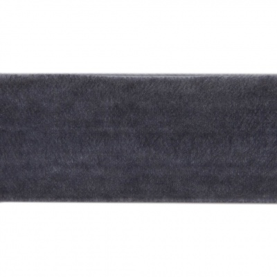Лента бархатная нейлон, шир.25 мм, (упак. 45,7м), цв.189-т.серый - купить в Костроме. Цена: 981.09 руб.