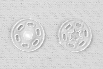 Кнопки пришивные пластиковые 15 мм, блистер 24шт, цв.-прозрачные - купить в Костроме. Цена: 68.79 руб.