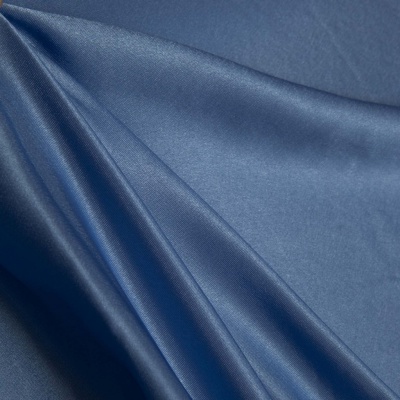 Поли креп-сатин 16-4132, 125 (+/-5) гр/м2, шир.150см, цвет голубой - купить в Костроме. Цена 155.57 руб.