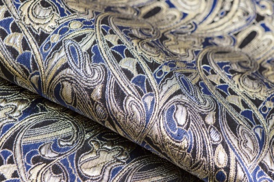 Ткань костюмная жаккард, 135 гр/м2, шир.150см, цвет синий№18 - купить в Костроме. Цена 441.95 руб.