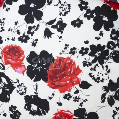 Плательная ткань "Фламенко" 22.1, 80 гр/м2, шир.150 см, принт растительный - купить в Костроме. Цена 239.03 руб.