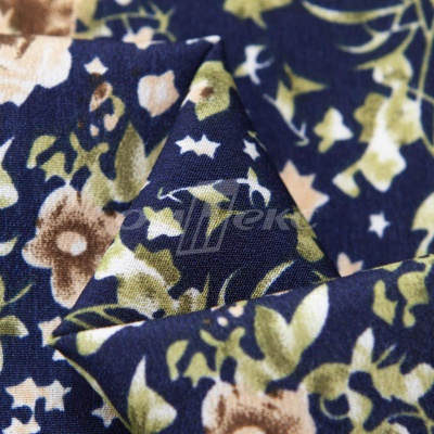 Плательная ткань "Фламенко" 1.1, 80 гр/м2, шир.150 см, принт растительный - купить в Костроме. Цена 241.49 руб.