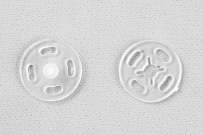 Кнопки пришивные пластиковые 13 мм, блистер 24шт, цв.-прозрачные - купить в Костроме. Цена: 62.27 руб.