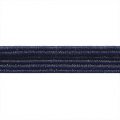 Резиновые нити с текстильным покрытием, шир. 6 мм ( упак.30 м/уп), цв.- 117-т.синий - купить в Костроме. Цена: 152.05 руб.
