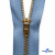 Молнии джинсовые металл т-5, 18 см латунь (YG), цв.-деним (231) - купить в Костроме. Цена: 22.80 руб.