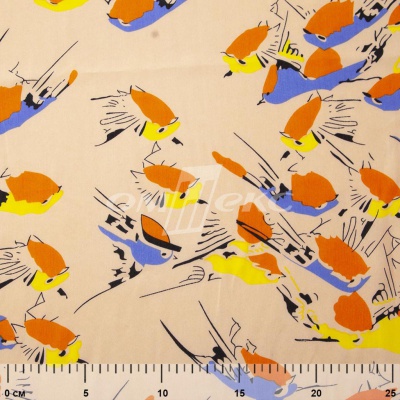 Плательная ткань "Софи" 14.1, 75 гр/м2, шир.150 см, принт птицы - купить в Костроме. Цена 241.49 руб.