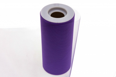 Фатин в шпульках 16-85, 10 гр/м2, шир. 15 см (в нам. 25+/-1 м), цвет фиолетовый - купить в Костроме. Цена: 100.69 руб.
