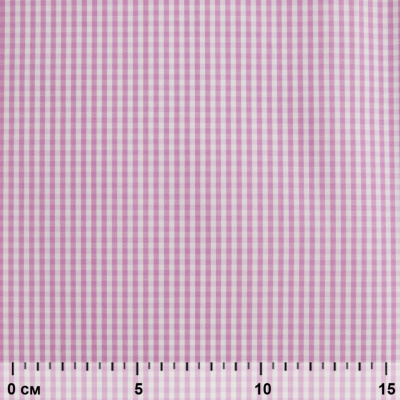 Ткань сорочечная Клетка Виши, 115 г/м2, 58% пэ,42% хл, шир.150 см, цв.1-розовый, (арт.111) - купить в Костроме. Цена 306.69 руб.