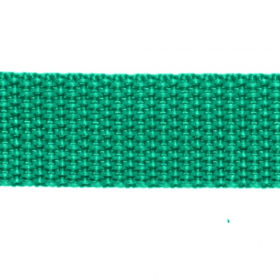 Стропа текстильная, шир. 25 мм (в нам. 50+/-1 ярд), цвет яр.зелёный - купить в Костроме. Цена: 397.52 руб.