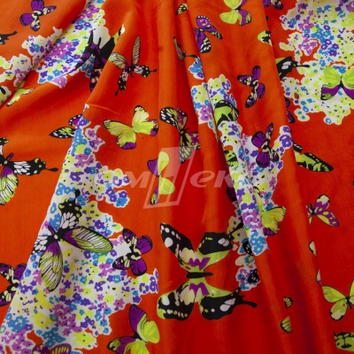 Плательная ткань "Софи" 7.1, 75 гр/м2, шир.150 см, принт бабочки - купить в Костроме. Цена 241.49 руб.