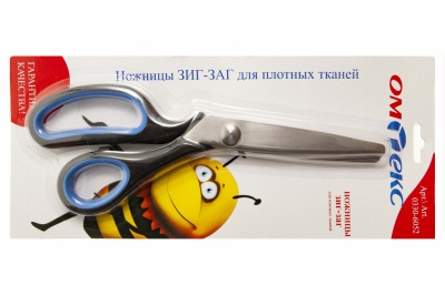 Ножницы арт.0330-6052 "ЗИГ-ЗАГ" 5 мм, для плотных тканей , 9"/ 229 мм - купить в Костроме. Цена: 733.08 руб.
