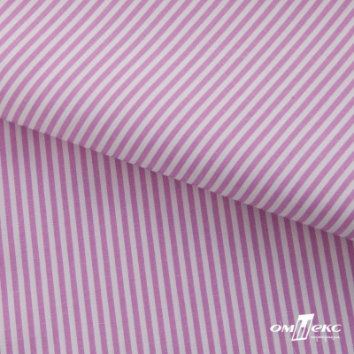 Ткань сорочечная Полоска Кенди, 115 г/м2, 58% пэ,42% хл, шир.150 см, цв.1-розовый, (арт.110) - купить в Костроме. Цена 306.69 руб.