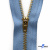 Молнии джинсовые металл т-4, 18 см латунь (YG), цв.-деним (231) - купить в Костроме. Цена: 21.57 руб.