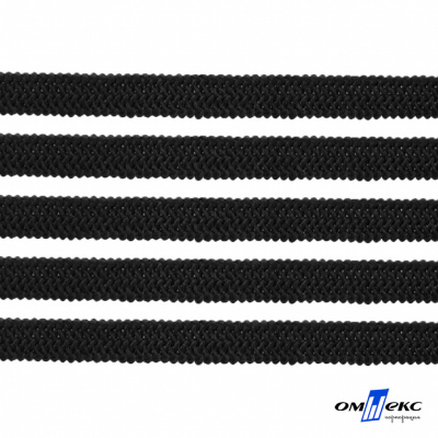 Лента эластичная вязанная (резинка) 4 мм (200+/-1 м) 400 гр/м2 черная бобина "ОМТЕКС" - купить в Костроме. Цена: 1.78 руб.