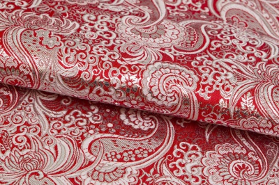 Ткань костюмная жаккард, 135 гр/м2, шир.150см, цвет красный№3 - купить в Костроме. Цена 441.94 руб.