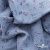 Ткань Муслин принт, 100% хлопок, 125 гр/м2, шир. 140 см, #2308 цв. 69 серо-голубой с цветком - купить в Костроме. Цена 413.11 руб.