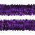 Тесьма с пайетками 12, шир. 30 мм/уп. 25+/-1 м, цвет фиолет - купить в Костроме. Цена: 1 098.48 руб.