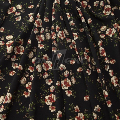 Плательная ткань "Фламенко" 3.1, 80 гр/м2, шир.150 см, принт растительный - купить в Костроме. Цена 239.03 руб.