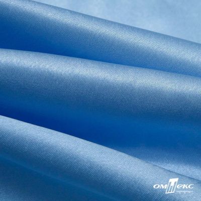 Поли креп-сатин 14-4121, 125 (+/-5) гр/м2, шир.150см, цвет голубой - купить в Костроме. Цена 155.57 руб.