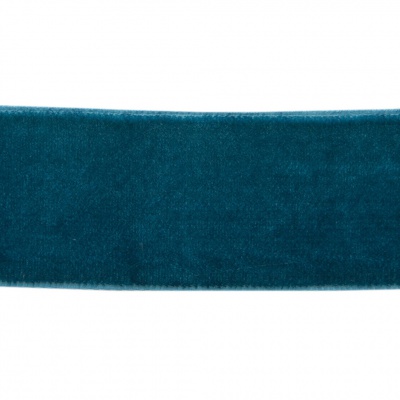 Лента бархатная нейлон, шир.25 мм, (упак. 45,7м), цв.65-изумруд - купить в Костроме. Цена: 991.10 руб.