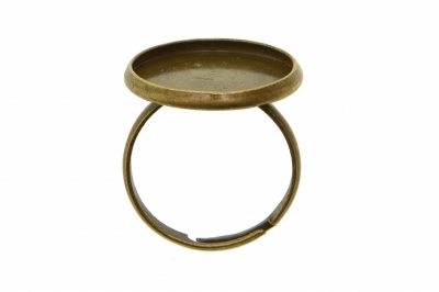 Заготовка для рукоделия металлическая фигурная для кольца 15мм - купить в Костроме. Цена: 7.44 руб.
