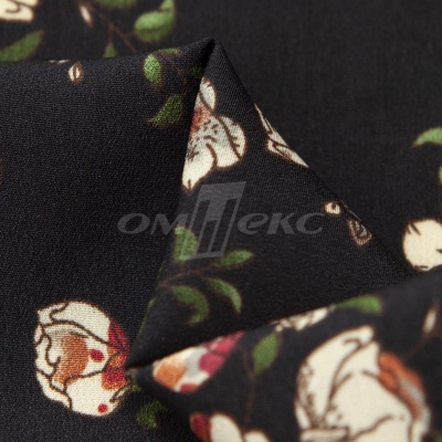 Плательная ткань "Фламенко" 3.1, 80 гр/м2, шир.150 см, принт растительный - купить в Костроме. Цена 239.03 руб.