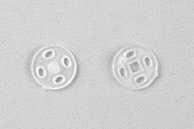 Кнопки пришивные пластиковые 10 мм, блистер 24шт, цв.-прозрачные - купить в Костроме. Цена: 48.41 руб.