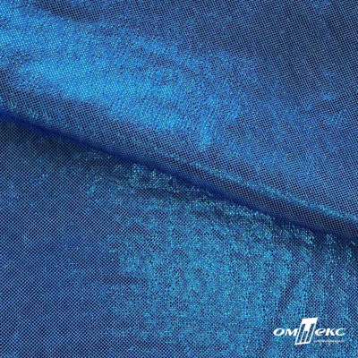 Трикотажное полотно голограмма, шир.140 см, #602 -голубой/голубой - купить в Костроме. Цена 385.88 руб.