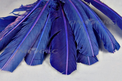 Декоративный Пучок из перьев, перо 23см/синий - купить в Костроме. Цена: 12.34 руб.